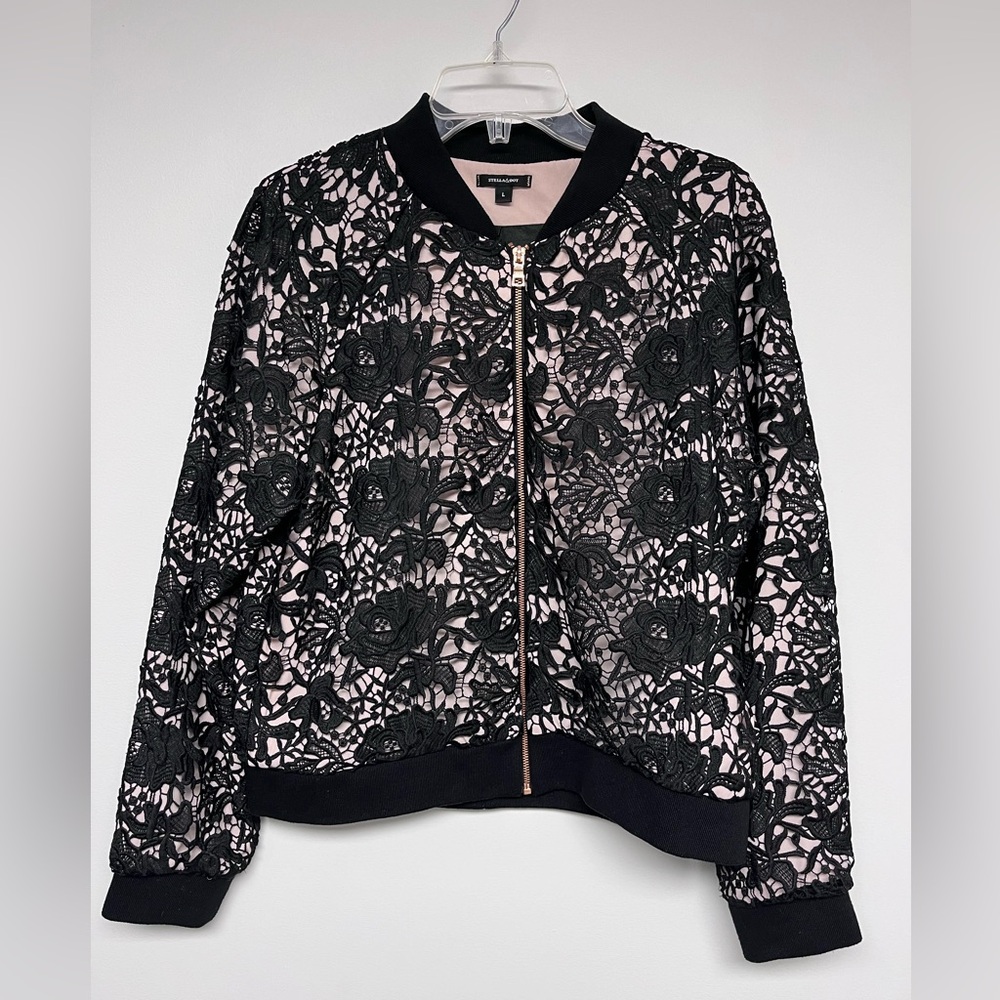Women’s Stella & Dot lace bomber